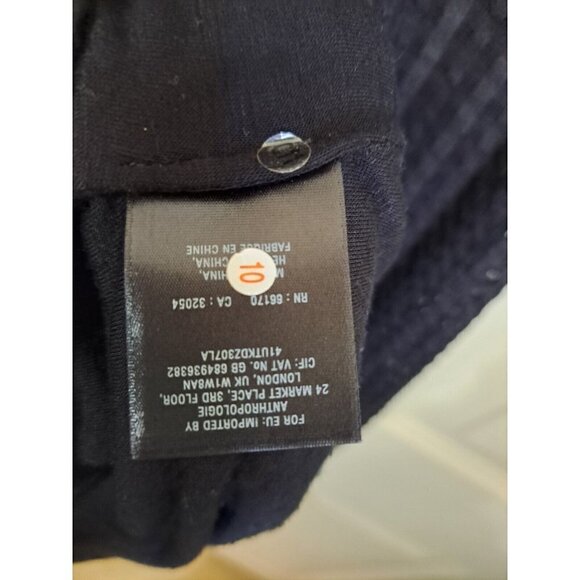 Maeve Anthropologie Womens Large Textured Ruffle Bottom Scoop Neck Tank Dress - Picture 7 of 8